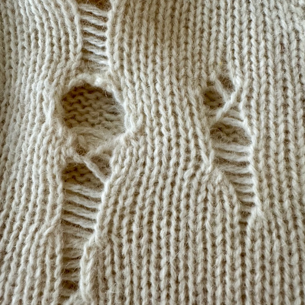 Diesel Men’s Cream Alpaca Knit Sweater size L - Picture 4 of 11